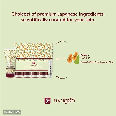 Ningen Papaya Facial Kit for Pigmentation and Blemishes I Dermatologically Tested, Paraben Free I 58gm + 150gm I Complementary Papaya Face Wash-thumb3