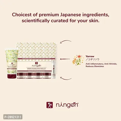 Ningen Yarrow Gold Facial Kit I Skin Lightening and Youthful Radiance I Dermatologically Tested, Paraben Free I 58gm + 150gm I Complementary Jojoba Face Wash-thumb3