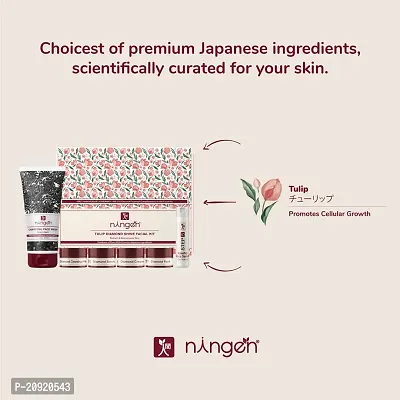 Ningen Diamond Facial Kit With White Tulips for Radiant  Rejuvenated Skin I Dermatologically Tested, Paraben Free I 58gm + 150gm I Complementary Charcoal Face Wash-thumb3