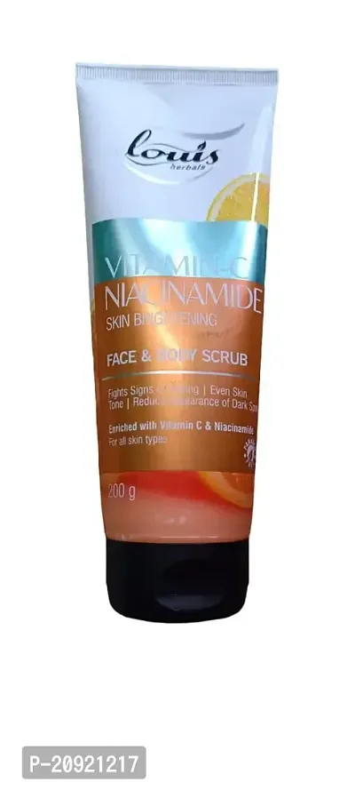 Louis Herbals Vitamin-C Niacinamide Face  Body Scrub 200gm-thumb0