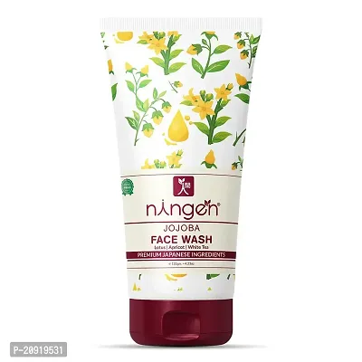 Ningen Jojoba Face Wash I Irritation Free, Paraben Free I Goodness of Lotus, Apricot, White Tea I Removes Dirt, Dead Cells, Unclogs Pores I 100g-thumb0