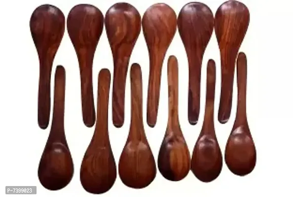 wooden small spoon pack of 12 this spoon is used by condiments /salt /sugar /salt /soup /spices and dessart eathing food spoon set of 12