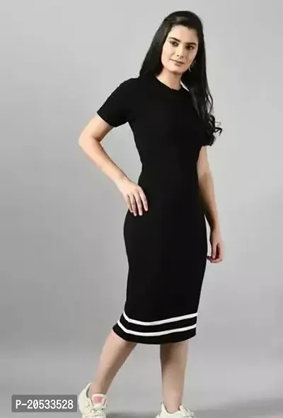 Stylish Fancy Designer Cotton Blend Solid A-Line Dress For Women