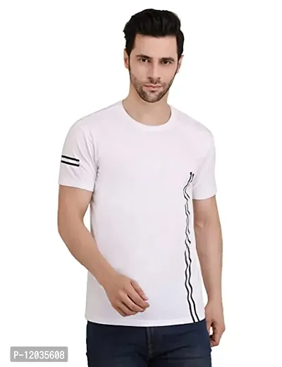 Classic Cotton Half Sleeve Round Neck Tshirt For Men-thumb0