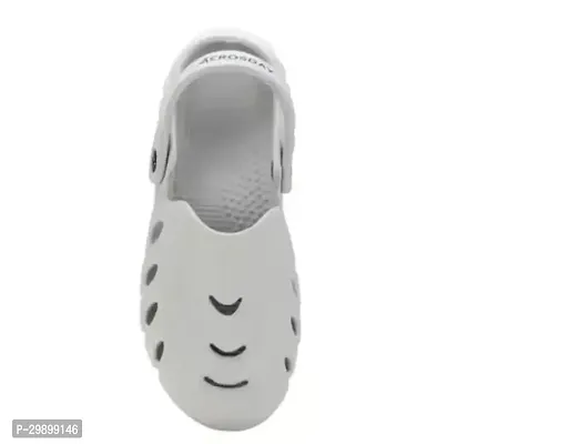Stylish White EVA Solid Clogs For Men-thumb0