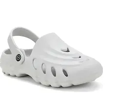 Stylish White EVA Solid Clogs For Men-thumb2