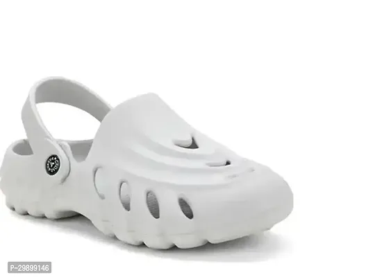 Stylish White EVA Solid Clogs For Men-thumb3