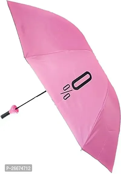 Stylish 3 Fold with Auto Open and Close Umbrella Pink-thumb0