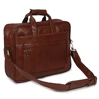 Laptop Bag for Men Genuine Leather Messenger Bag for Office - Fits up to 16 Inch Laptop -Brown-thumb1