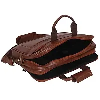 Laptop Bag for Men Genuine Leather Messenger Bag for Office - Fits up to 16 Inch Laptop -Brown-thumb3