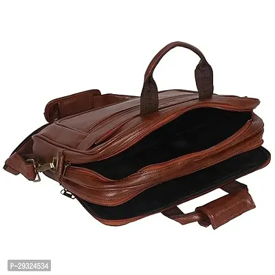 Laptop Bag for Men Genuine Leather Messenger Bag for Office - Fits up to 16 Inch Laptop -Brown-thumb4