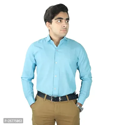 Stylish Men Cotton Long Sleeves Regular Fit Formal Shirt
