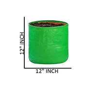 Grow Bag 12 X12 Inch Pack of 8 for Terrace Plants Gardening Bags 220 Gsm Strong Plant Bags-thumb2