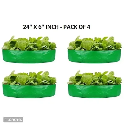 Grow Bag 24X6 Inch for Leafy Rooted Vegetables Fruits Plants Gardening Bag Pack of 4-thumb0