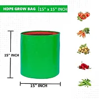 Grow Bag 15X15 Inch HDPE Bags for Terrace Gardening For Vegetables Fruits Plants Pack of 6-thumb1