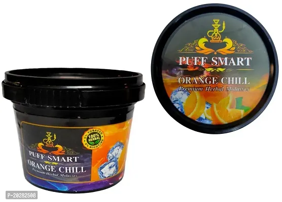 PUFF SMART Premium Herbal Flavor Orange Chill 100G (Pack of 1) (100% Nicotine and Tobacco Free)-thumb0