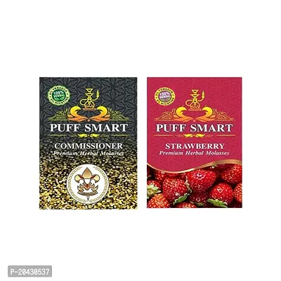 PUFF SMART Premium Herbal Flavor Comm, Strawberry 50GM (Pack of 2) (100% Nicotine and Tobacco Free)