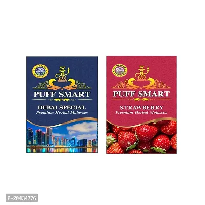 PUFF SMART Premium Herbal Flavor Dubai Special, Strawberry 50GM (Pack of 2) (100% Nicotine and Tobacco Free)