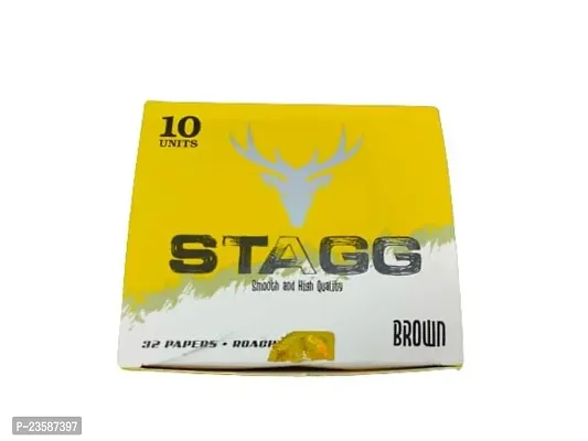 PUFF SMART Stagg Rolling Paper with Roach Book Smooth and High Quality 10 Booklet (32 Papers + Roaches) 1 BOX