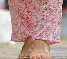 Women Floral Printed Ankle Length Gown Kurta Kurti with Printed Dupatta Set-thumb1