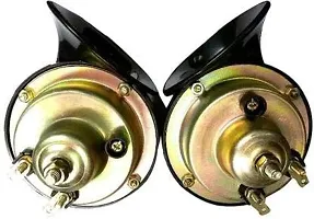 AYW Universal Windtone Jalwa Horn (2 and 4 wheelers), Black color, Heavy plastic body, Set of 2, 12V voltage For Cruze Universal For All Models-thumb4