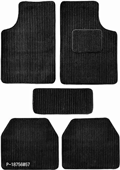 AYW Standard Fabric Car Floor Mat for Micra Active Black Color-thumb2