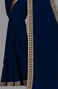 Solid/Plain, Embroidered Bollywood Georgette Saree-thumb2