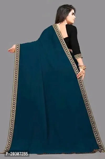 Solid/Plain, Embroidered Bollywood Georgette Saree-thumb3