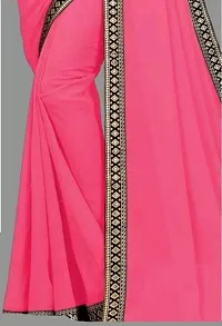 Solid/Plain, Embroidered Bollywood Georgette Saree-thumb2