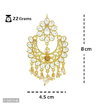 Shimmering Golden Alloy Chandbalis For Women And Girls-thumb2