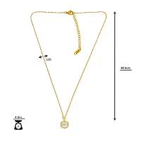 Stylish Fancy Elegant American Diamond Heart Shape Locket Necklace And Gold Pendant With Chain-thumb1