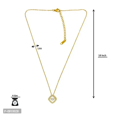 Stylish Fancy Elegant Ad Locket Necklace And Gold Pendant With Chain-thumb2