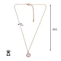 Stylish Fancy Ad Flower Shape Locket Necklace And Rose Gold Pendant With Chain-thumb1
