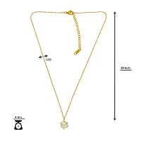 Stylish Fancy Elegant American Diamond Pendant Necklace And Gold Pendant With Chain For Women-thumb1