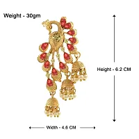 Shimmering Pink Alloy Drop Earrings For Women And Girls-thumb3