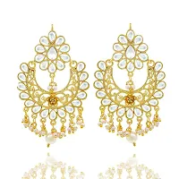 Shimmering Golden Alloy Chandbalis For Women And Girls-thumb3