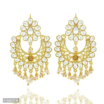 Shimmering Golden Alloy Chandbalis For Women And Girls-thumb4