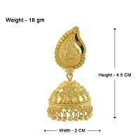 Shimmering Golden Alloy Jhumkas For Women And Girls-thumb2