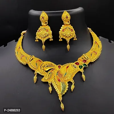 Stylish Fancy Designer Brass Jewellery Set For Women
