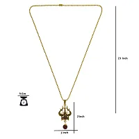 Stylish Gold Plated Damaru Trishul Locket With Chain For Men And Women-thumb2