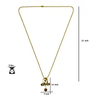 Stylish Gold Plated Om Damaru Locket With Chain For Men And Women-thumb2