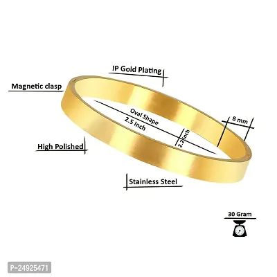 Alluring Golden Stainless Steel Kadas For Unisex-thumb3