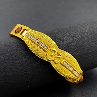 Classic Gold Plated American Diamond Om Kada For Men And Boys-thumb3