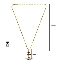Stylish Gold Plated Sheshnaag Damaru Locket With Chain For Men And Women-thumb2