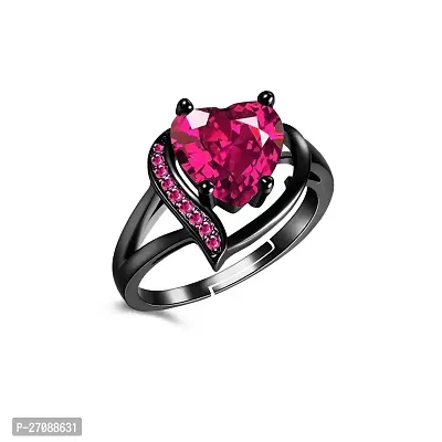 Valentine Love Blood Pink Heart Shape Diamond Ring for Girl And Women-thumb4