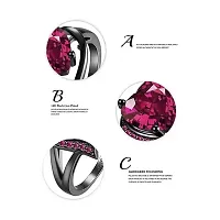 Valentine Love Blood Pink Heart Shape Diamond Ring for Girl And Women-thumb2