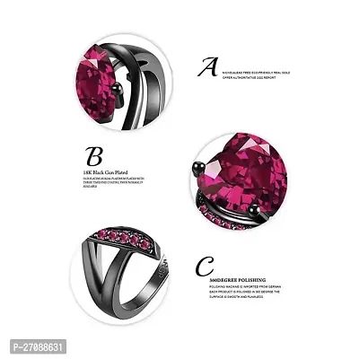 Valentine Love Blood Pink Heart Shape Diamond Ring for Girl And Women-thumb3