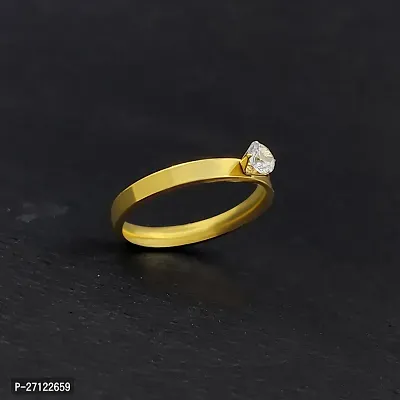 Cubic Zircon Gold plating Diamond Engagement Ring for Girl And Women