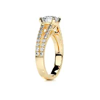 Rose gold American diamond adjustable stainless steel ring for girls and women-thumb1