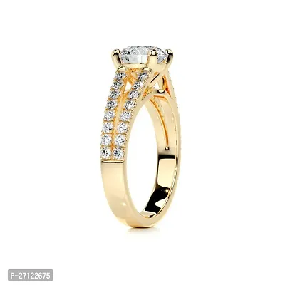 Rose gold American diamond adjustable stainless steel ring for girls and women-thumb2